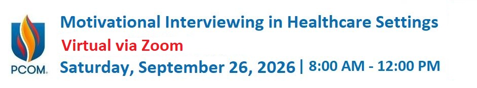 Motivational Interviewing, Sat. Sept 26